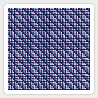 Small polka dots pattern on deep dark blue Sticker